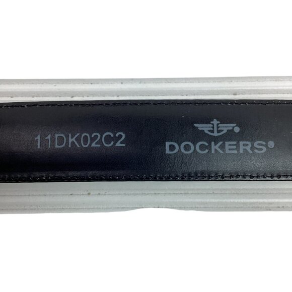 Dockers Genuine Leather Belt Mens 42 Black NWT - Picture 6 of 8